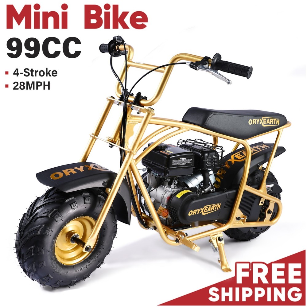 Oryxearth Golden War Bike 99CC Mini Bike 4-Stroke Gas PoweredCollector’s Edition