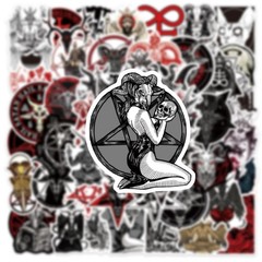 Mix 10/50 PCs Devil Satan dark Gothic-style Luggage Notebook Laptop Car Stickers