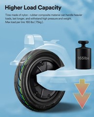 10×2.30-6.5 Highway Vacuum Tire, 10×2.3 Non-slip Tubeless Fit for NIU KQi2 Pr…