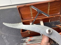 Vintage Takedown Recurve Target Bow Kit Metal Riser Limbs Arrows Wooden Case