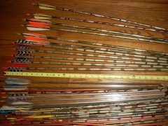 Vintage Lot Of 62 Mixed Easton Aluminum Target Arrows ~ for Repair READ.