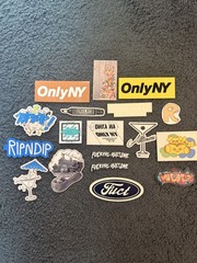 Skateboard 15+ Stickers Lot Mixed Brands Vinyl Decals, Fuct Alltimers OnlyNY