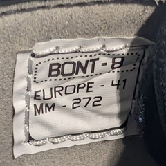 Bont Quadstar Roller Skates Derby Black Leather White Ballistic Wheels Size 8