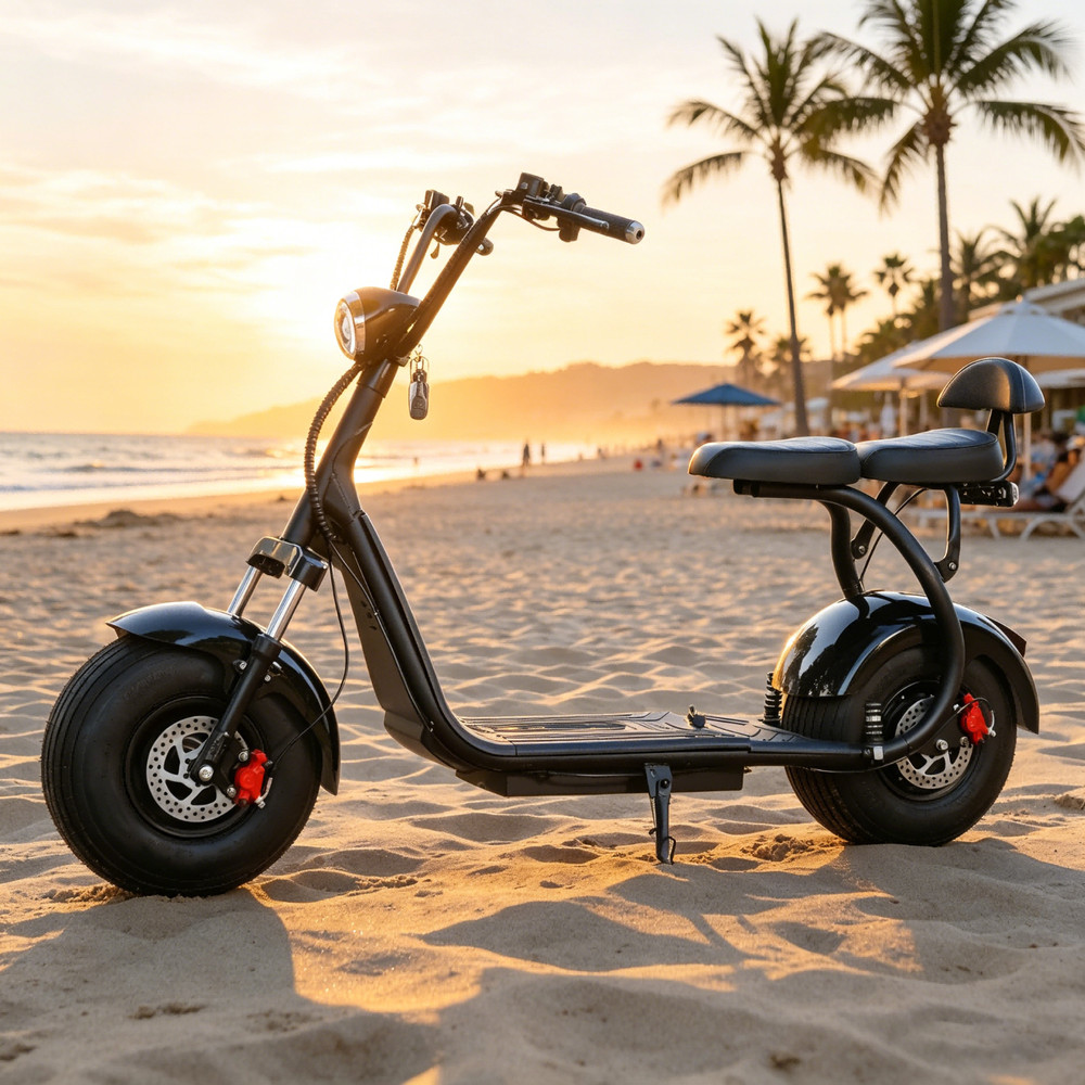 Harley 18 Inch fat tire electric scooter 3000W Powerful motor max speed 33MPH