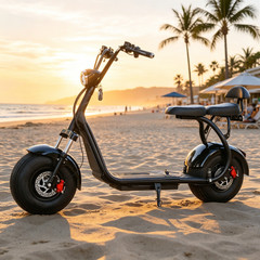 Harley 18 Inch fat tire electric scooter 3000W Powerful motor max speed 33MPH