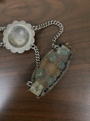 Amazing Vintage Sterling Silver Parade Face Chain w/Conchos for Headstall Bridle
