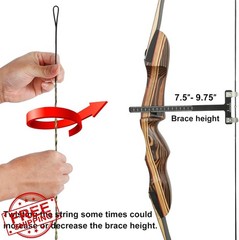 Deerseeker 14 Strands Bow String AMO 54″ Recurve Longbow