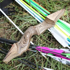 60″ Takedown Longbow 20-50lbs Hunting Recurve Bow Arrow Kit LH RH Wood Shooting