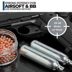 20pcs 12 Gram CO2 Cartridges NonThreaded for BB Gun, Pellet Gun, Airsoft Pist…