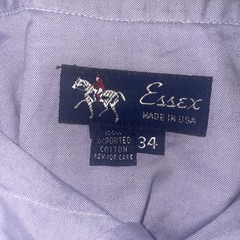 Essex Light Purple 34 Long Sleeve 100% Imported Cotton Show Shirt