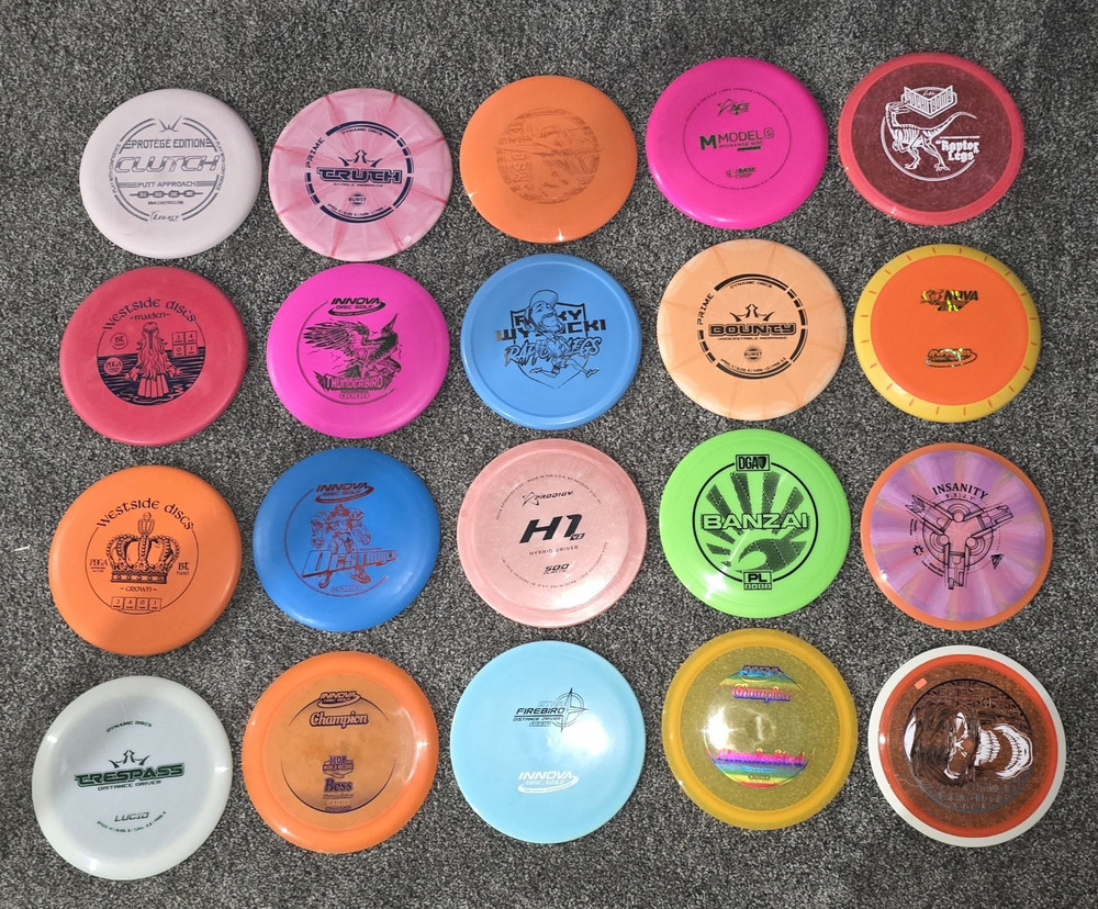 Mixed Brands 50 Disc Golf Discs Mixed Lot, Multicolor, Assorted Colors