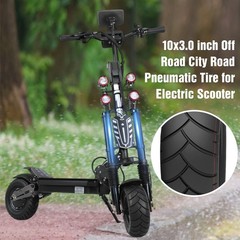 80/65-6 Tubeless Off-Road Tire 10×3 Vacuum Tire w/ Valve for 10″ E-Scooter (2PCS