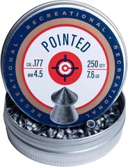 Crosman P177 .177-Caliber Pointed Pellets, 4.5mm, Black(250-Count)