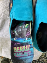 Etnies/Santa Cruz Slip Ons, Men’s 10.5, Upgraded Remind Insoles, Blue!