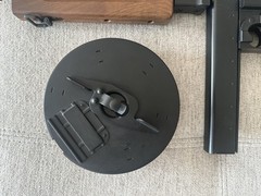 Thompson U.S. Model 1928 Electric Airsoft Rifle Drum Magazine Wood-Style