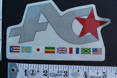 All City Stars Skateboards Mad Circle Clear Z14B Vintage Skateboarding STICKER