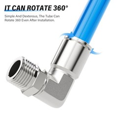 304 Stainless Steel Male Elbow – 1/2 Inch Tube OD x 1/2 Inch NPT Thread 90