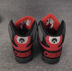 Osiris NYC 83 red black skateboarding shoes #skateboarding #y2k