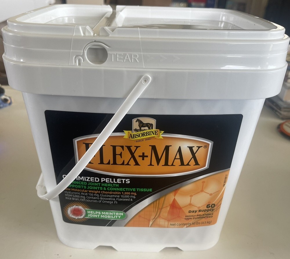 Flex+Max Horse Joint Mobility Supplement 60 days, 10 Lbs By Absorbine, SEALED