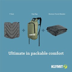 KLYMIT V Seat – Portable, Inflatable Padded One Size (Pack of 1), Gray