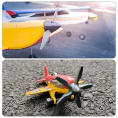 MECCANIXITY 2 Pcs RC Airplane Wheels, 3 Inch OD Plane 3 Inch, Black, White
