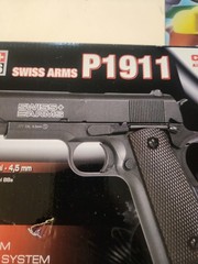 Swiss Arms P1911 Pistol CO2 Operated Semi-Auto BB Pistol 177 NEW IN THE BOX