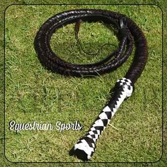Genuine Cowhide Leather Bullwhip Chocolate Brown 04Feet Bull whip