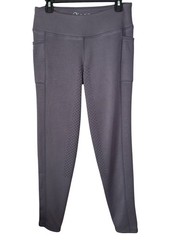 Piper by SmartPak Warm Riding Pants Gray Medium M Leggings Equine Pockets