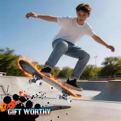 Pro Complete Skateboards for Beginners Girls Boys Kids Youths Teens Grid Grind
