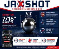1000 qty 7/16″ Inch Steel Shot Slingshot Ammo Balls