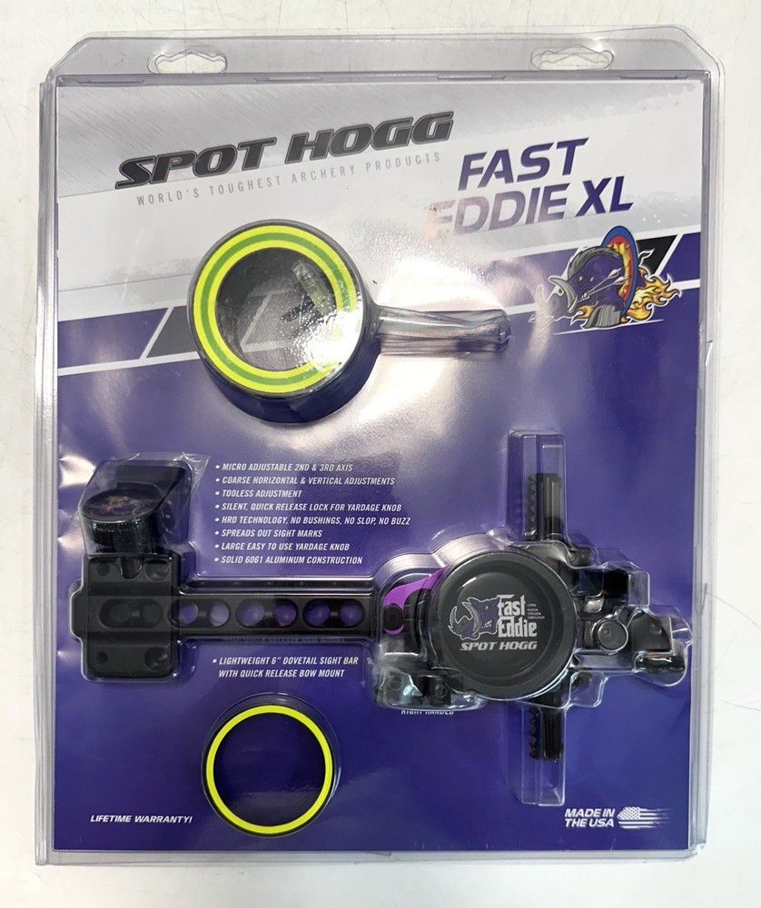 🏹 Spot Hogg Fast Eddie XL Single Pin .019 Right-Handed Bow Sight 🎯