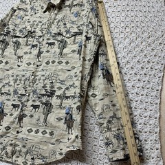 Vintage Roper Wéstern Shirt Men’s XL Beige Wéstern Animal Print Pearly Snap