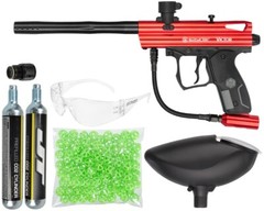 Kingman Spyder Victor Atomic Pickle RTP Paintball Gun Kit – Red w/ Green