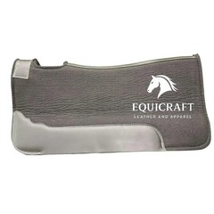 Black Wool Felt Saddle Pad with Leather | Western Riding Pad | 30X30″ & 32X32″