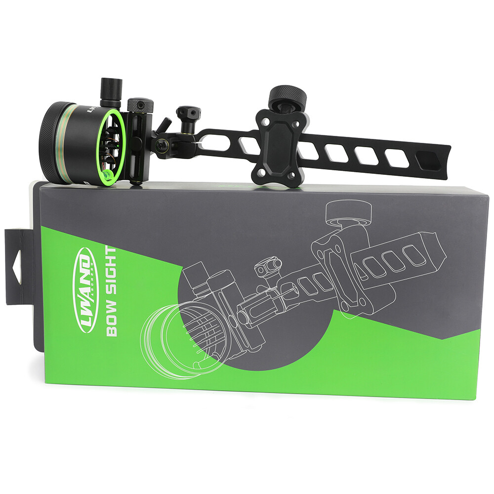 Compound Bow Sight 5 Pin 0.019″ Archery 4X 6X 8X Lens Micro Adjustable Hunting
