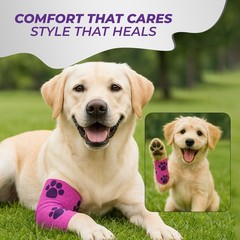 JorVet 4″ x 10 Yards Cohesive Bandages | Fun Self-Adhesive Wrap for Animal Wo…