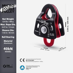 GM CLIMBING Haul Kit for 5:1 Mechanical Advantage Pulley Hauling Tensioning L…