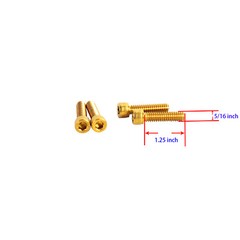 5/16″-18*1-1/4″ Gold Stainless Steel Handlebar Top Cover Riser Bolts for Harley