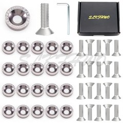 6063-T6 Hard Aluminum Alloy Fender Washer 20 Pieces CNC Precision titanium gray