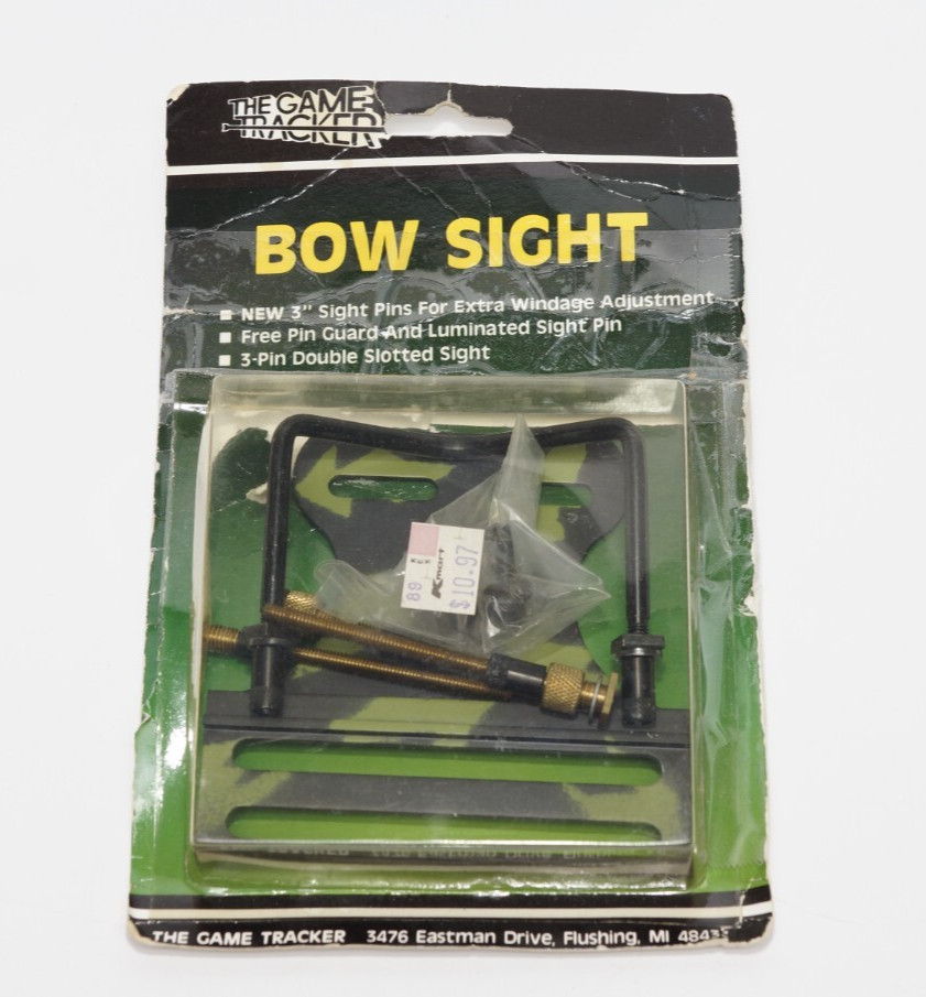 The Game Tracker Compound Bow Two Pin Camo Sight, Partial, Made in USA
