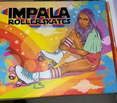 Impala Leopard Animal Print Red Quad Rollerskates, Size 9. BRAND NEW IN BOX
