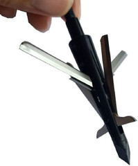 6PK Hunting Broadhead 100 Grain 4 Mechanical Blade for Compound Bows and Crossbo