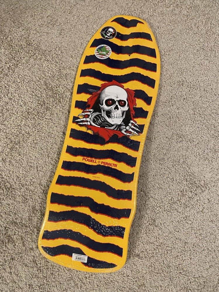Powell Peralta 80s Reissue Ripper Skateboard Deck Gold Bones Brigade
