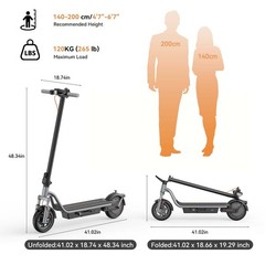 630W Motor Electric Scooter Adult 40KM Long Range Folding Fast Speed E-Scooter