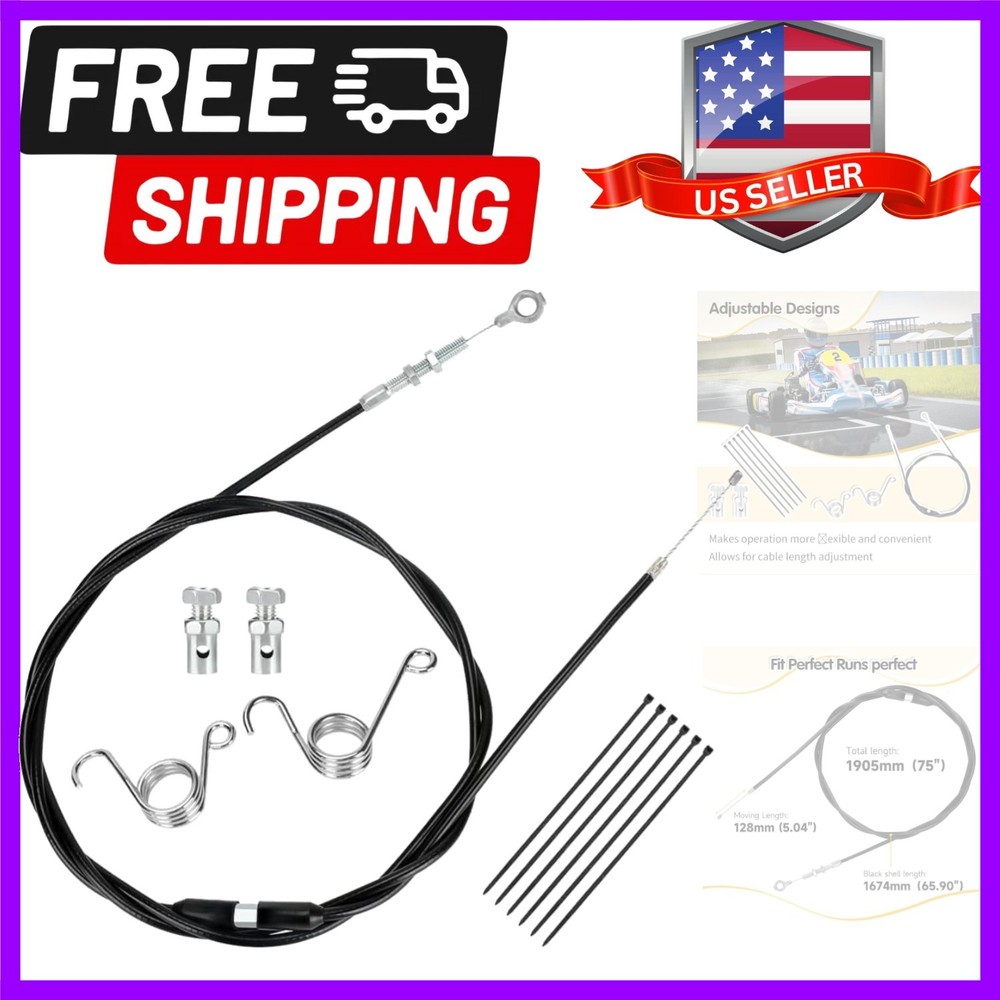 75 inches Go Kart Throttle Cable Kit for Predator 212cc 196cc VM22 VM24 GX160…