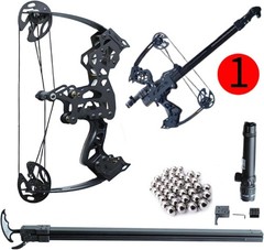 Archery Mini Compound Bow 45lb Shoot Rapid Bow Shooter Steel Ball Launcher Hunt