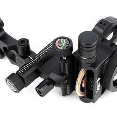 Compound Bow Sight 5 Pin Micro Adjustable Adaptor 0.019″ Archery Hunting RH LH