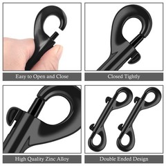 3.5 inch Double Ended snap Hooks,110lbs Metal Clips Load Capacity Zinc Alloy