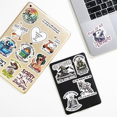 200 PCS Funny Holographic Stickers for Adults, Waterproof Vinyl Sarcastic Meme