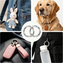 Durable 16 Pcs Zinc Alloy Round Carabiner Clips – Ideal for DIY and Outdoor Use